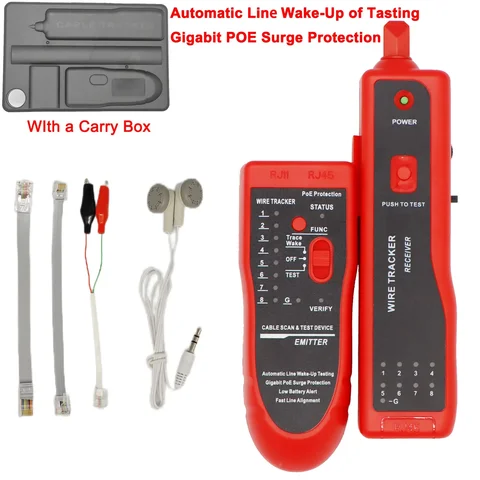 RJ11 RJ45 Щипцы Cat5 Cat6 Тестер сетевого кабеля локальной сети Трекер телефонных проводов Доступны три цвета тестер кабеля