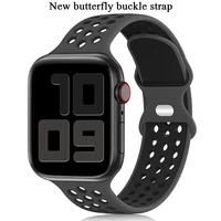 sport strap for apple watch band 6 se 5 4 44mm 40mm silicone breathable belt bracelet to iwatch watchband series 54321 38mm 42mm