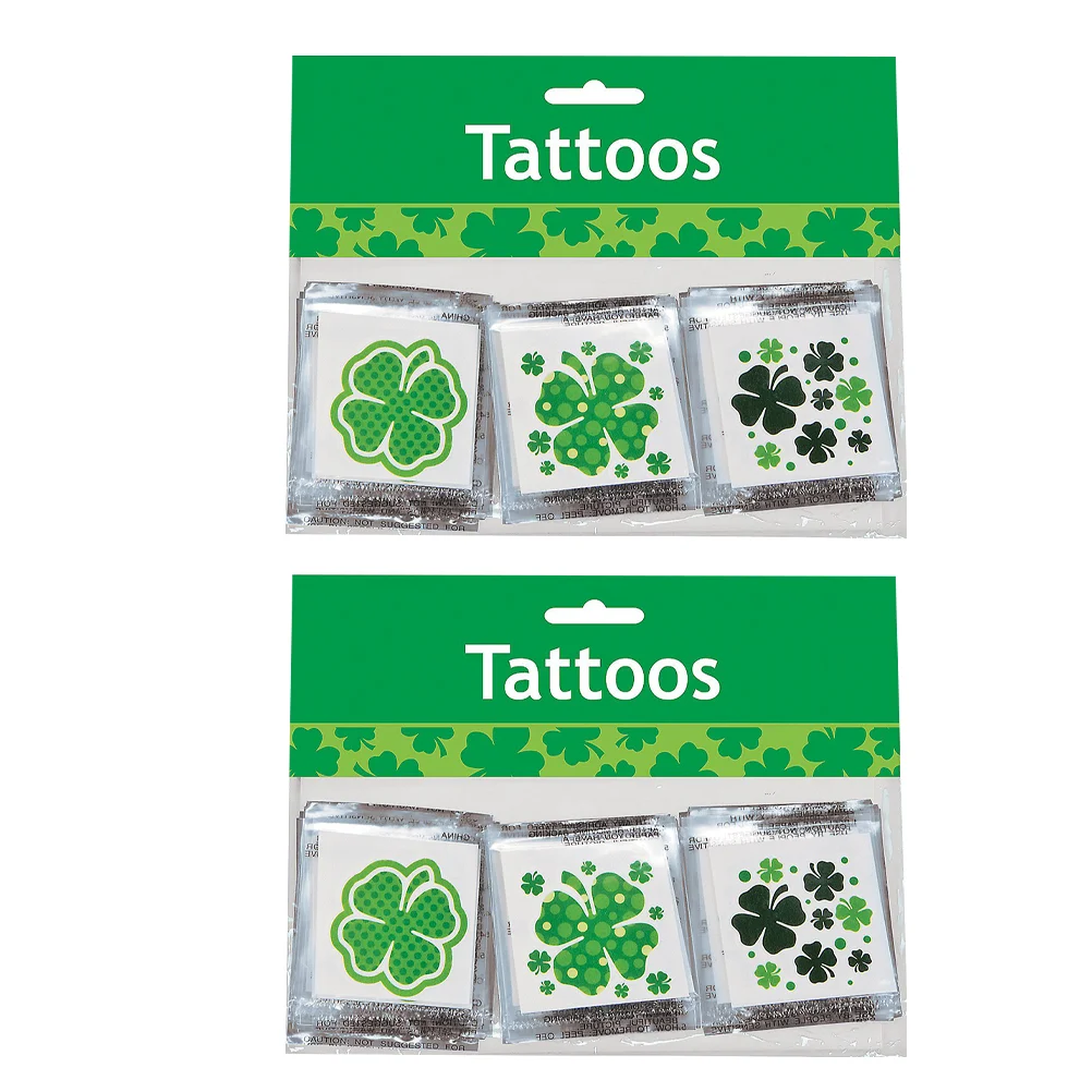 

1 Set False Festival Green Face Stickers Shamrock Temporary Shamrock Face Stickers