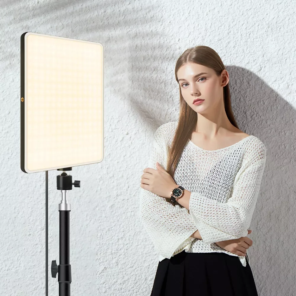 

LED Photography Fill-in Light Dimmable Three Color LED Video Lighting Panel EU Plug For Live Stream Photo Studio Lamp New