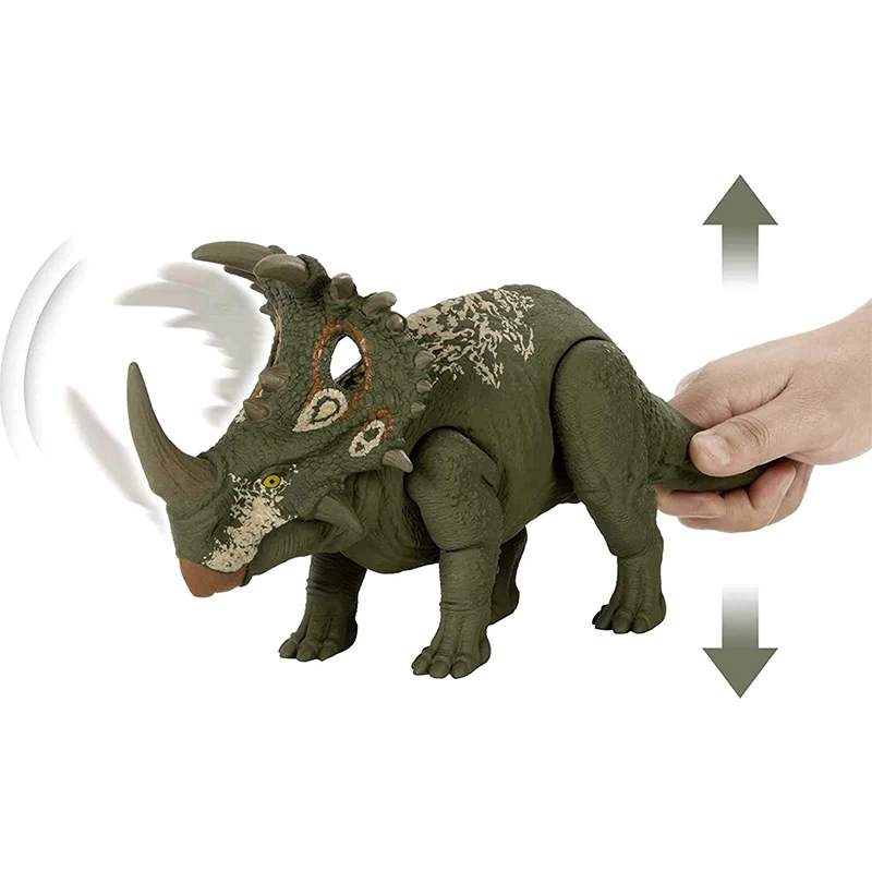 Подлинный mattel мир Юрского периода звук Страйк барионикс мрачный Трицератопс