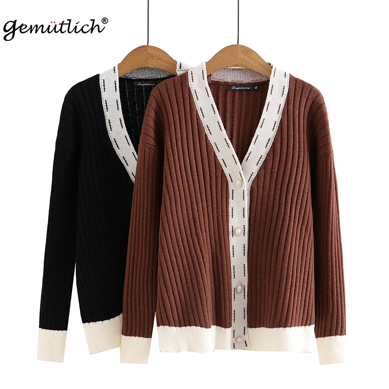 

Женский кардиган с V-образным вырезом, на пуговицах