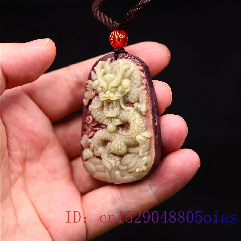 

Ожерелье с подвеской в виде Нефритового дракона, китайские ювелирные изделия, амулет с драгоценным камнем, очаровательные подарки, счастливая Мода, резной натуральный
