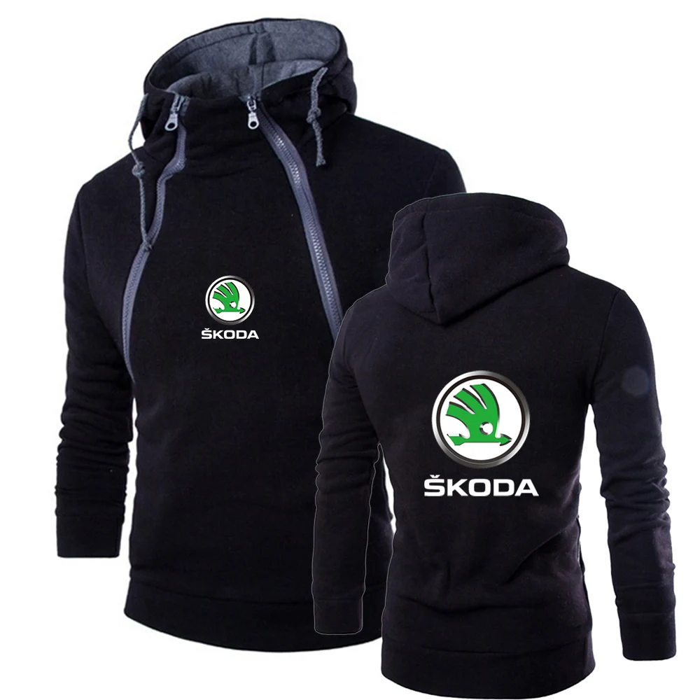 

2022 Skoda Logo Printing Harajuku Style Pullover Hoodies Brand Fitness Tracksuit Warm Customize Tops Hooded Male Sweatshirts