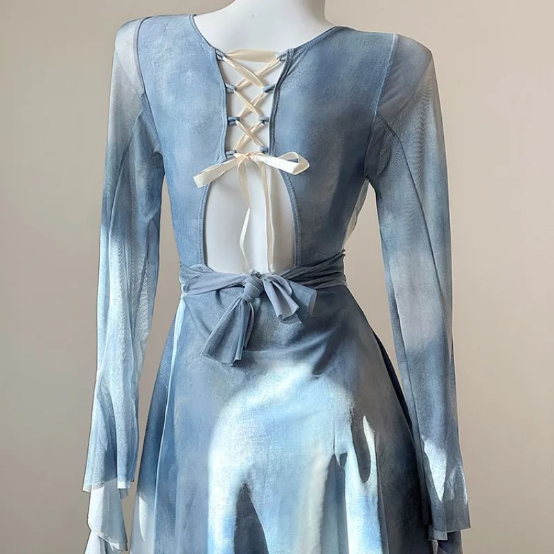 Женский слитный купальник с длинным рукавом бандаж открытой спиной и завышенной