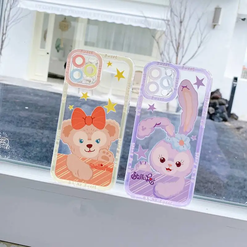 

Disney Cartoon StellaLou and ShellieMay Phone Case for iPhone X XR XS 7 8 Plus 11 12 13 pro MAX 13mini cover