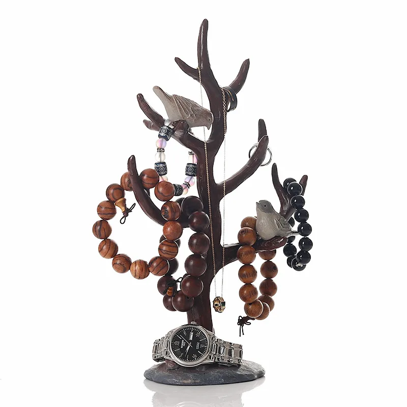 

Nordic Tree Bracelets Rack Necklace Holder Hanging Buddha Beads Play Jewelry Storage Household Ornaments Jewelry Display Rack
