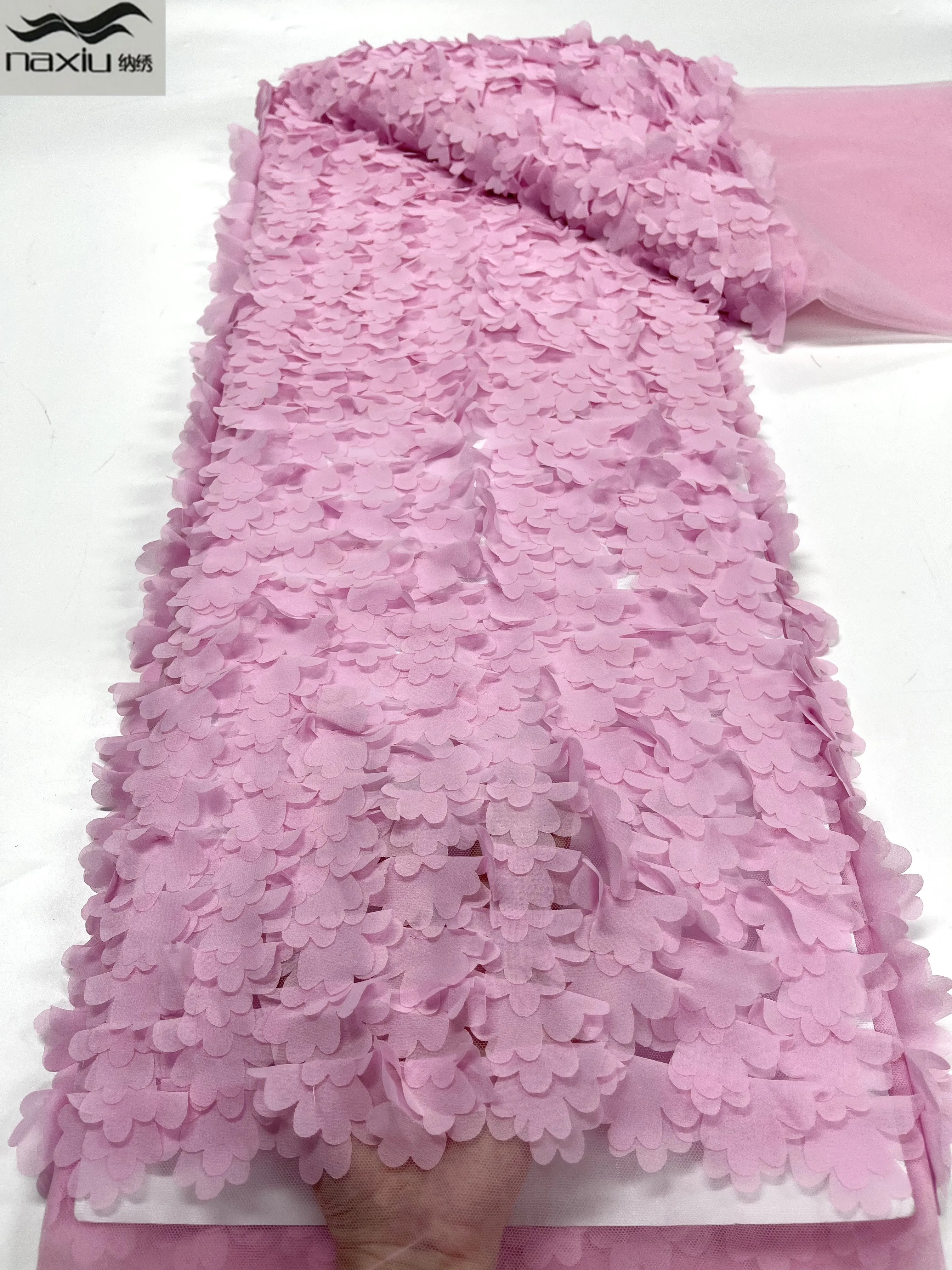 

Роскошный Африканский шифон Madison, кружево с 3D цветами, вышитая французская Тюлевая сетчатая ткань для вечерних платьев/свадебного платья, р...