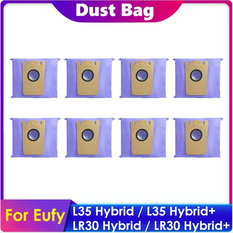 Мешки для пыли фиолетовые пылесоса Eufy Robovac L35 Hybrid/L35 Hybrid +/ LR30 Hybrid/LR30 + 8 шт.