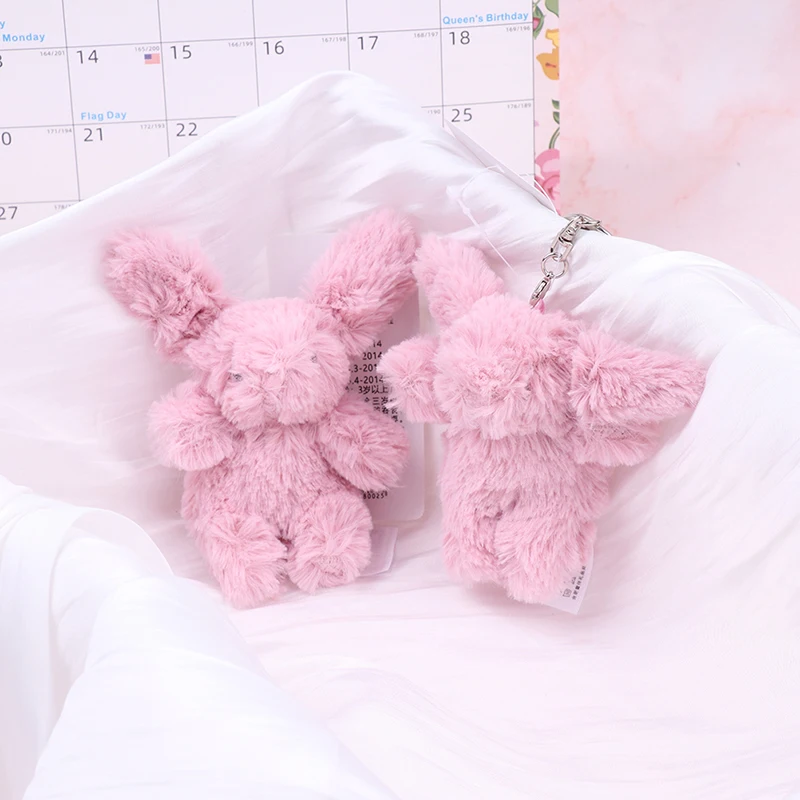 

1 шт., милый розовый мягкий брелок для ключей в виде кролика