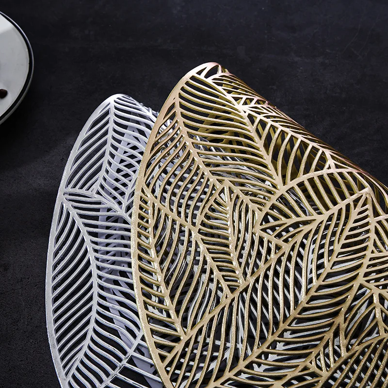 Круглый полый коврик для еды из ПВХ ресторана романтичный антигорячий