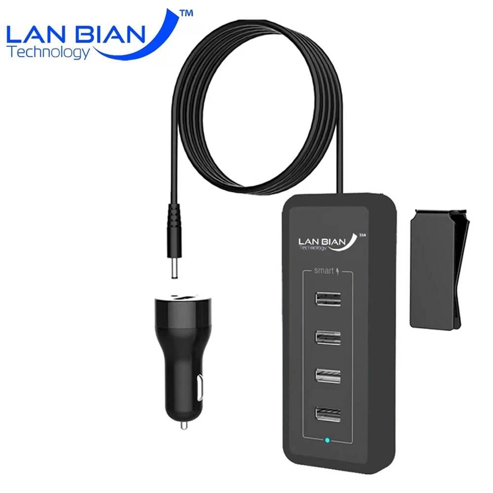 

K12 Fast Charging USB PD 64W 5 Ports USB C Car Charger Fast Charger For iPhone Samsung Xiaomi Car Phone Charger Adapter