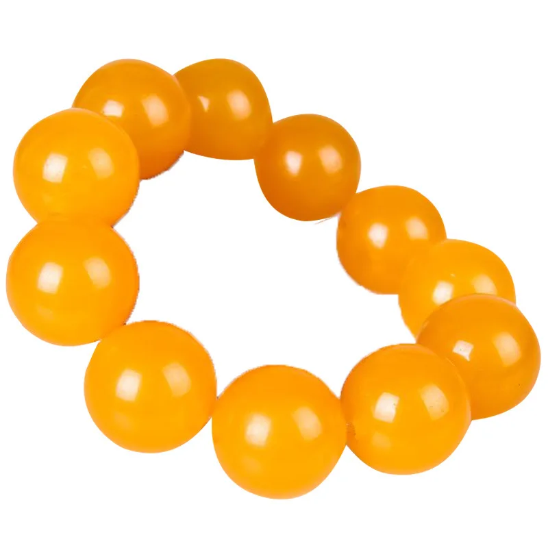 

Natural Yellow Jade Bracelet Men Women Fine Jewelry Bangle Real Chinese Jades Stone Round Beads Elastic Beaded Amulet Bracelets