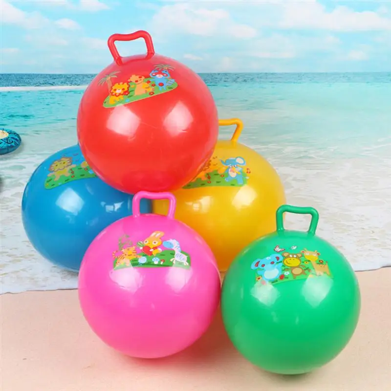 

1pc Kids Space Hopper Bouncing Balls Balance Exercise Educational Outdoor Sports Toys Kindergarten Jump Games Ball Random color