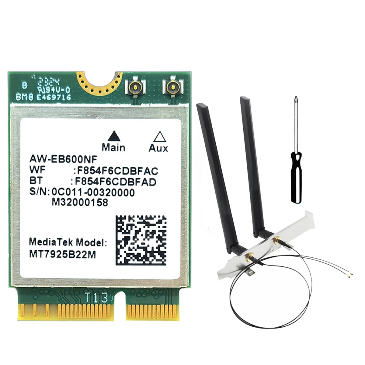 MT7925 WIFI 7 карт + антенны с перегородками 5400 Мбит/с M.2 тройной диапазон 2 4G/5G/6G BT5.3
