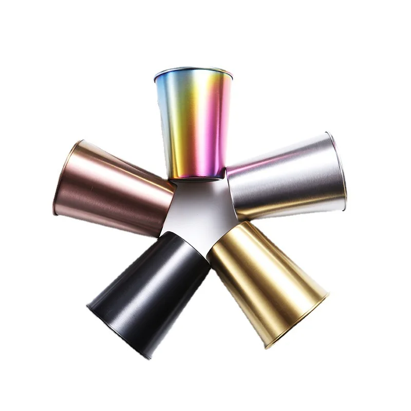 

230/350/500ml Stainless Steel Beer Cups Household Office Bar Water Drinks Coffee Tumbler Tea Milk Mugs Kitchen Drinkware