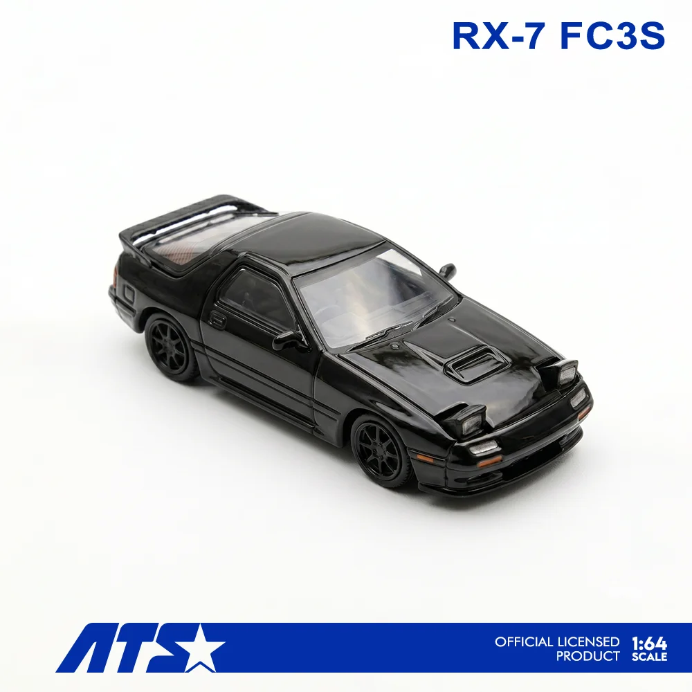Фото Модель автомобиля ATS 1:64 RX-7 FC3S, литая под давлением, красно-черная, из сплава, имитация, коллекционная игрушка, подарок №5