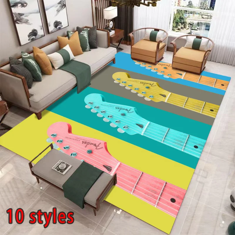 

Music Guitar Doormat 3D Print Kitchen Rug Bedroom Living Room Carpet Bath Rug Outdoor Non-slip Floor Area Welcome Entrance Mats