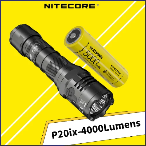 

Тактическая фотовспышка NITECORE P20iX, суперъяркая перезаряжаемая USB-C 4000 люмен с аккумулятором 5000 мАч NL2150HPi