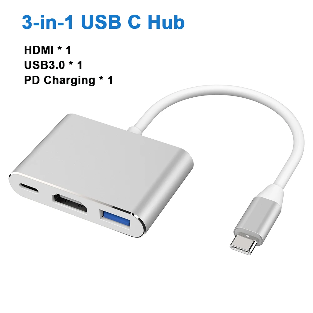 USB C-хаб для VGA HDMI 4K мультипортовый адаптер MacBook Pro/MacBook Air/ipad Pro/Dell XPS/Nintendo