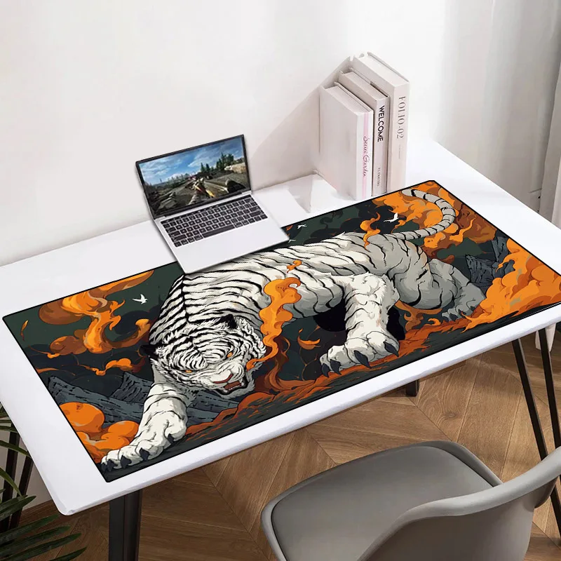 

Игровой коврик для мыши с изображением дракона и тигра, большой длинный коврик для компьютера, офисный ковер для компьютера, большой коврик для мыши, Настольный коврик