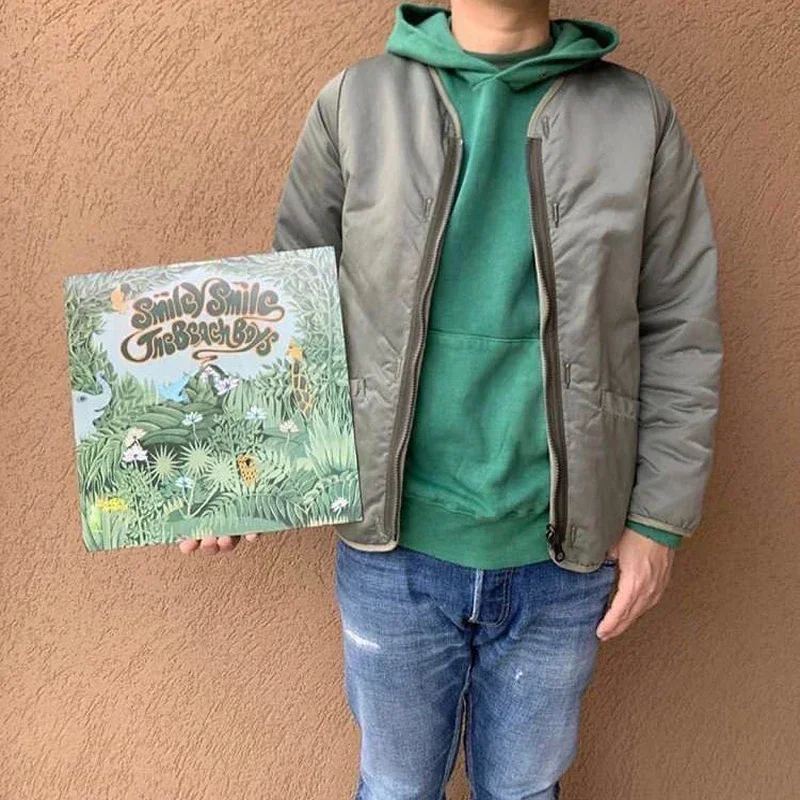 Оригинальная хлопковая куртка двусторонняя парка с внутренней подкладкой