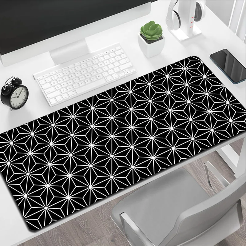 

Geometry Design Mausepad Extended Pad Gaming Laptop Non-slip Mat Mouse Pads Mousepad Gamer Keyboard Computer Accessories Deskmat