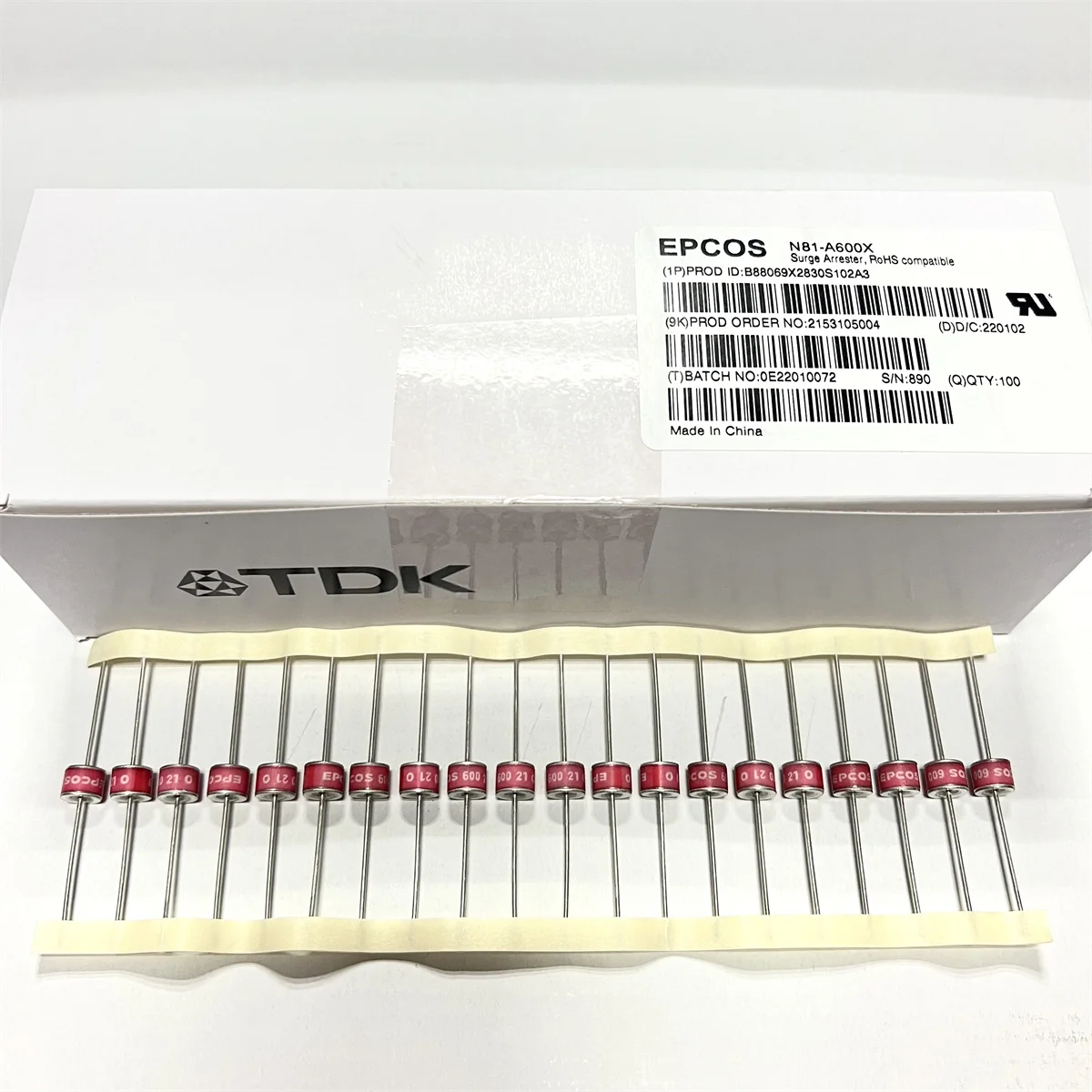 10 шт./лот керамическая Газоразрядная трубка A81-C90X A81-A230X A81-A350X 90V-600V 20KA GDT 8*6 |