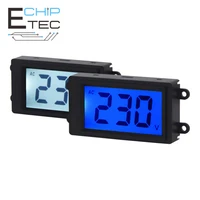 free shipping ac digital voltmeter 2 wire 80 380v lcd display voltage monitor industrial voltage tester dashboard
