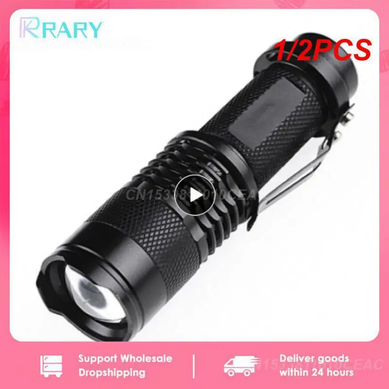 

1/2PCS UV Flashlight 365/395nm Portable Mini Ultraviolet Torch Waterproof Zoomable Violet Light Pet Urine Scorpion Detector UV