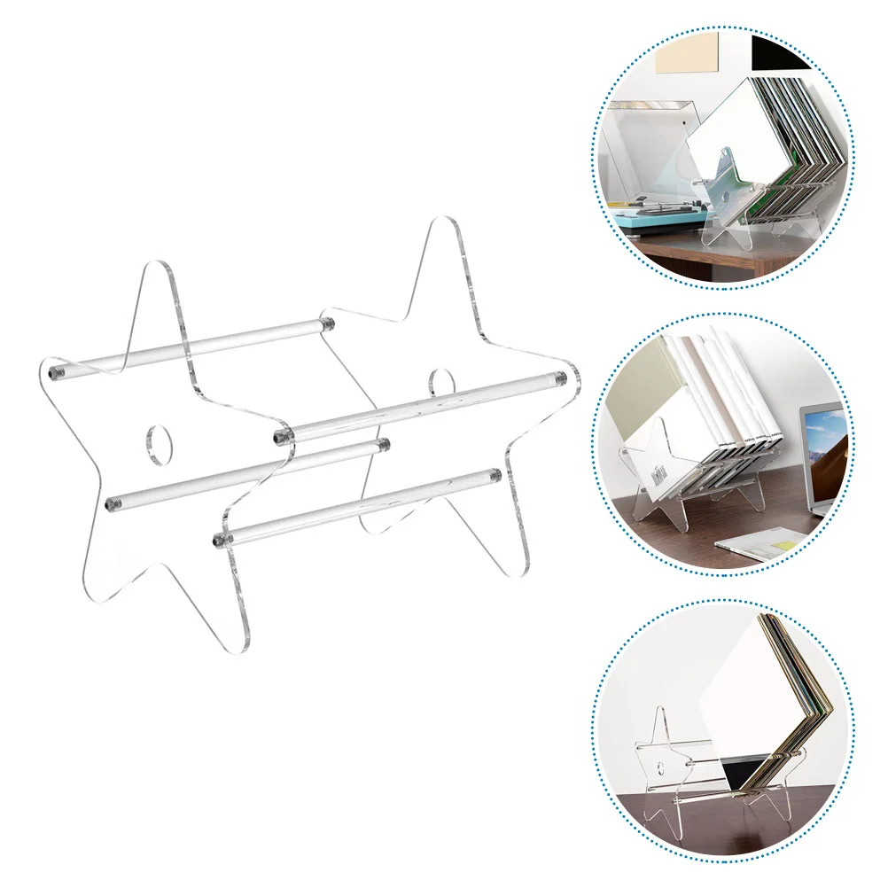 

Acrylic Stand Holder Record Rack Albumphoto Lp Star Albums Showing Book Desktop