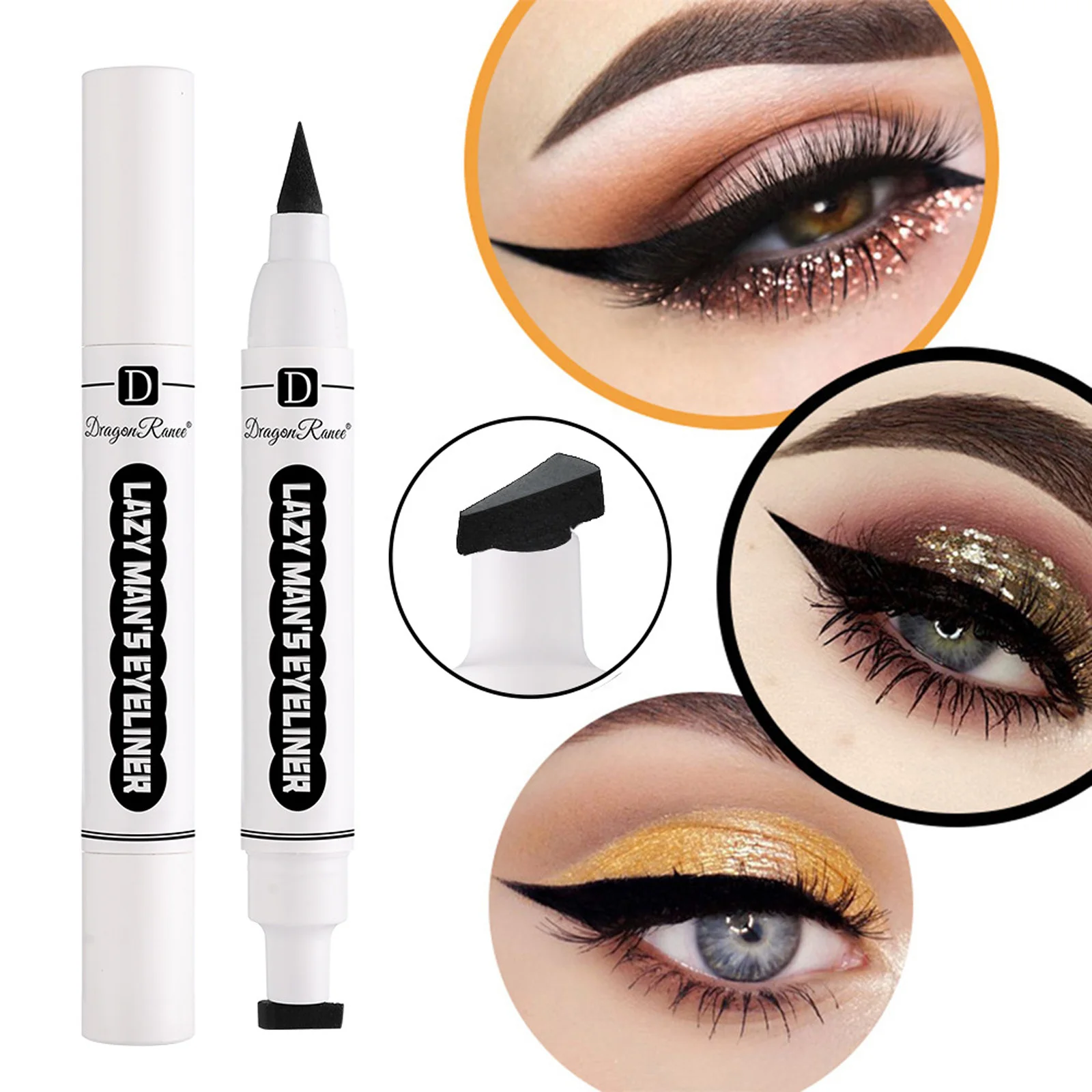 

1pcs Black Eyeliner Pen Pearl Eye Shadow Pen Waterproof And Sweat Is Not Blooming Makeup Cosmetics Long-lasting Eye Pencil
