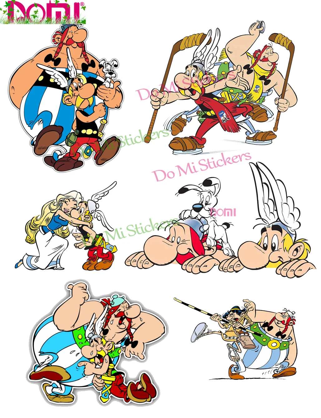 

Funny The Adventures of Asterix Obelix Cartoon Station Car Sticker Laptop Motorcycle Helmet Trunk Surf Camper Window Bumper
