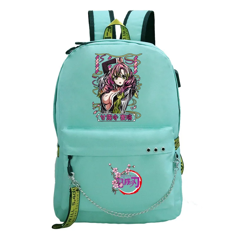 

Anime Demon Slayer Backpack Kanroji Mitsuri School Bags for Girls Kawaii Cartoon Kids Book Bags Mochila Feminina Men Bagpack Y2k