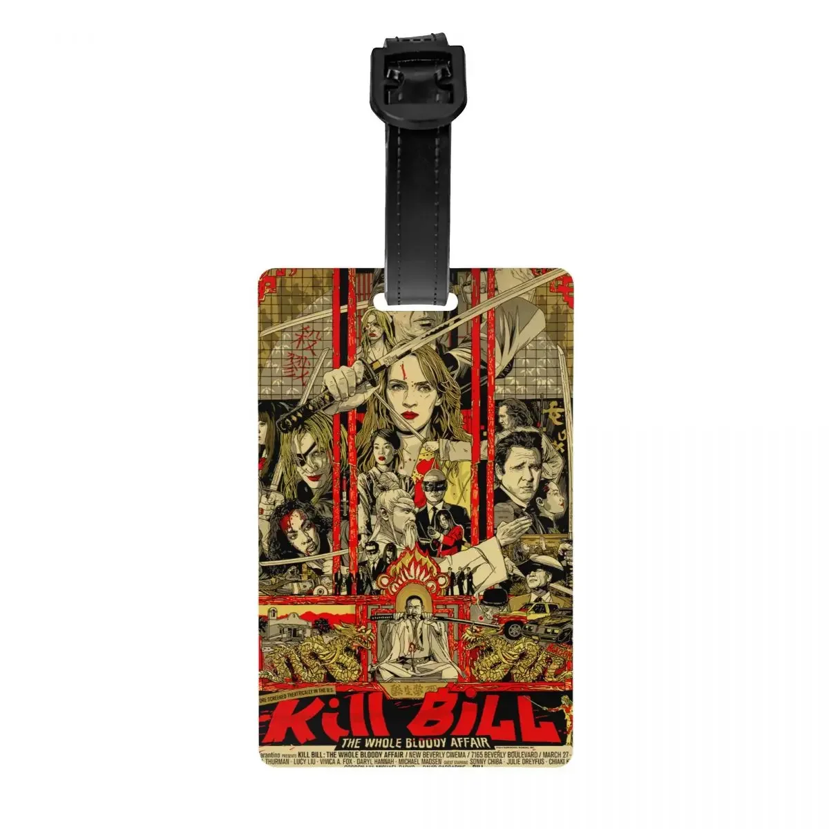

Vintage Movie Quentin Tarantino Collage Luggage Tags Custom Baggage Tags Privacy Cover Name ID Card