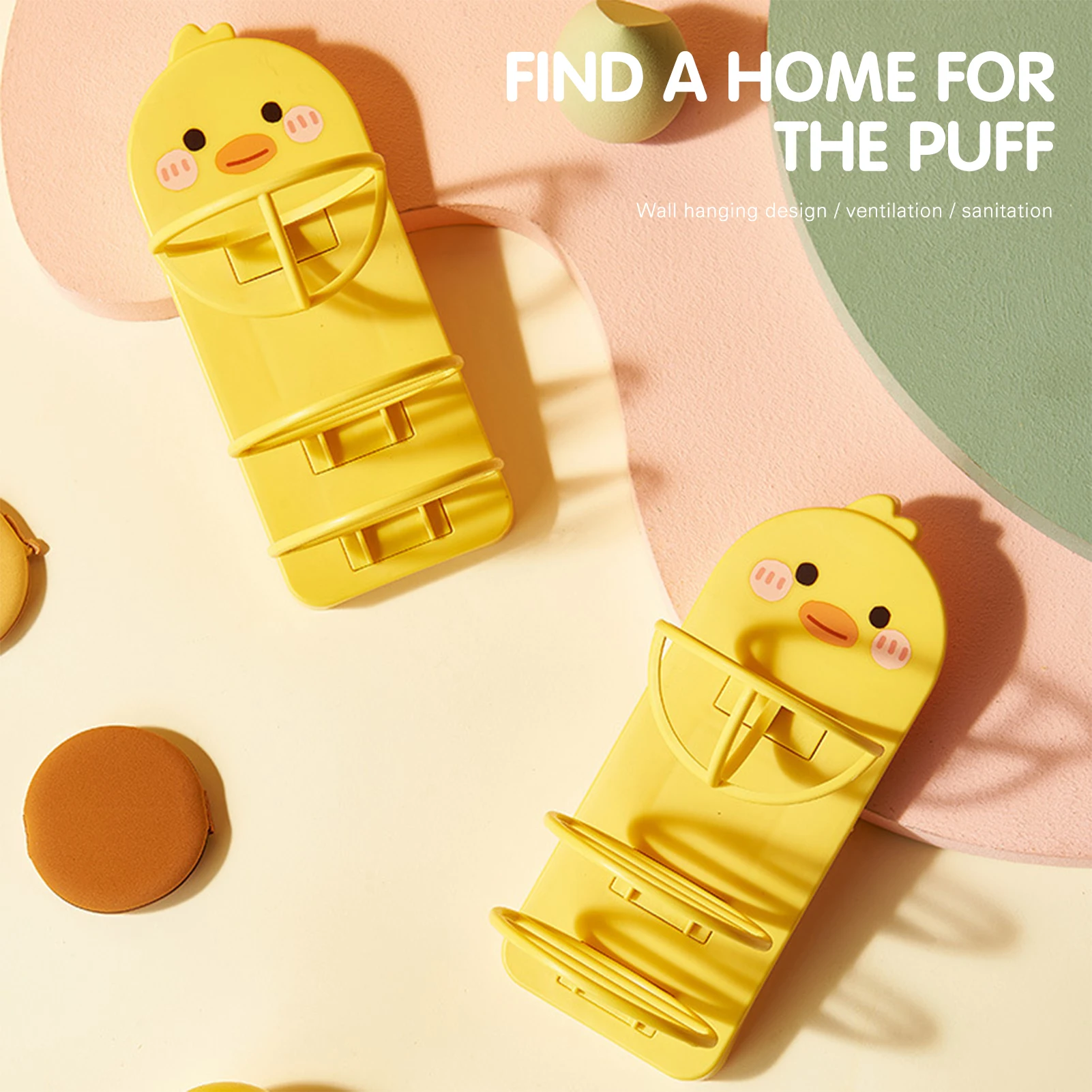 

Новейший держатель для губки и яиц, настенная полка для пудры, полка для хранения косметических яиц, цельный органайзер для пудры, милый Орг...