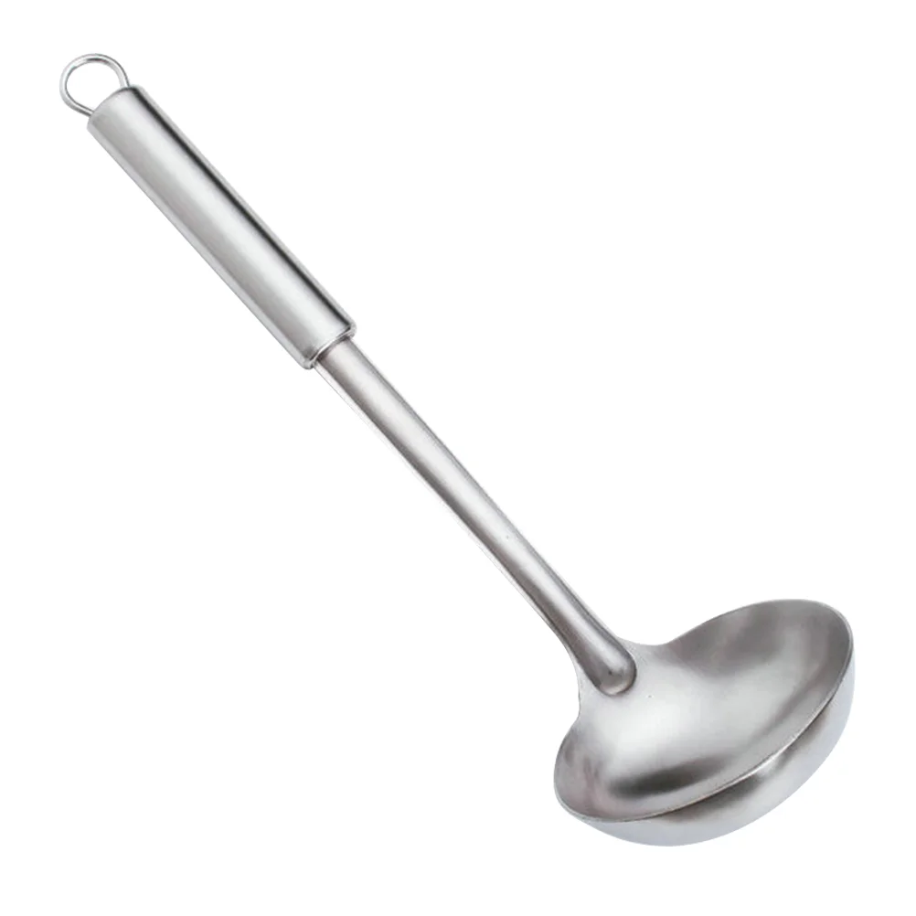 

Thickened Handle Soup Scoop Stainless Steel Cookware Heavy Duty Kitchen Utensils
