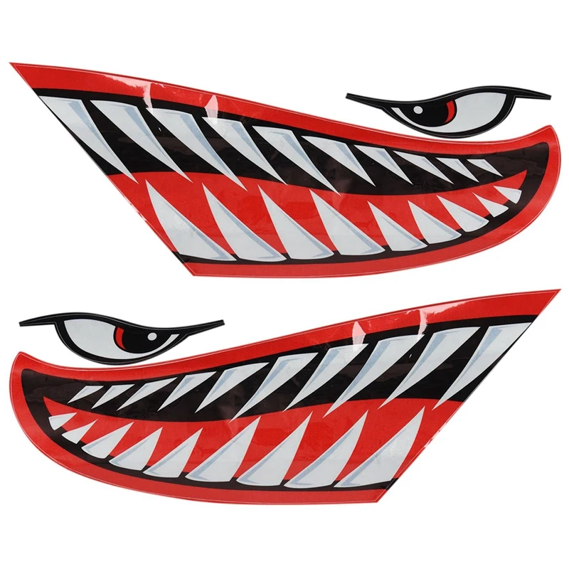 Sticker Diy Shark Teeth Mouth Stickers Boat Car Truck Access