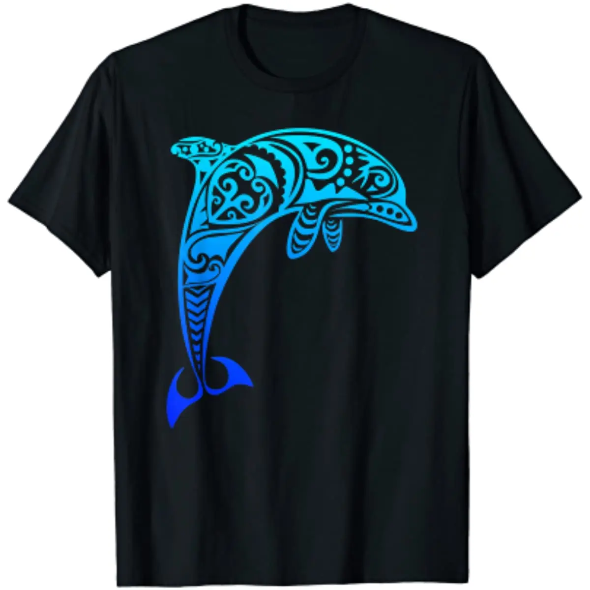 

Dolphin Vintage Hawaii Theme Vacation T-Shirt Casual Cotton Daily Four Seasons Tees Ocean Print Streetwear for Men Women