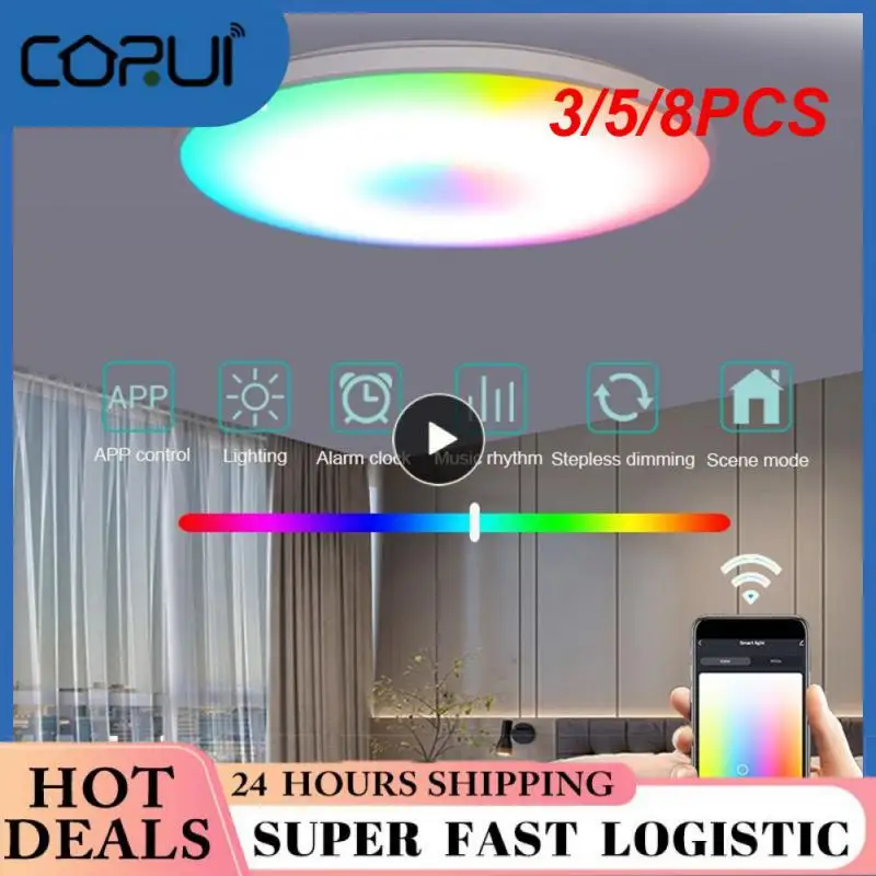 

3/5/8PCS Tuya Wifi App Led Lights Bedroom Decor Lighting App Remote Control Tuya Wifi 30w Smart Home