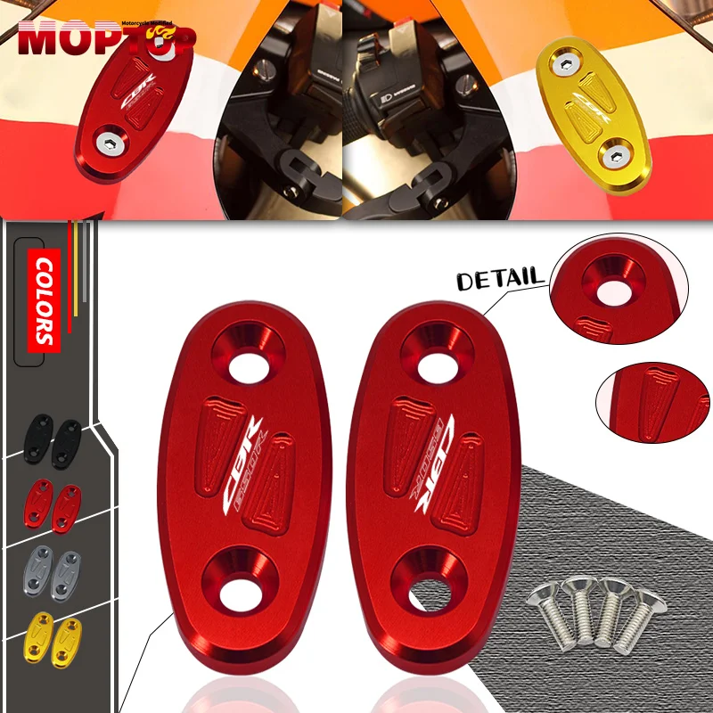 

For Honda CBR650R CBR650F CBR 650R 650F Motorcycle Windscreen Mirror Cap Windshield Driven Eliminators Cap Mirror Hole Covers