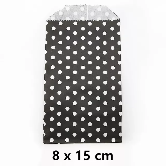 

Мини-пакеты в горошек из крафт-бумаги, Свадебное приглашение, фотобумажный Подарочный пакет 8x15 см