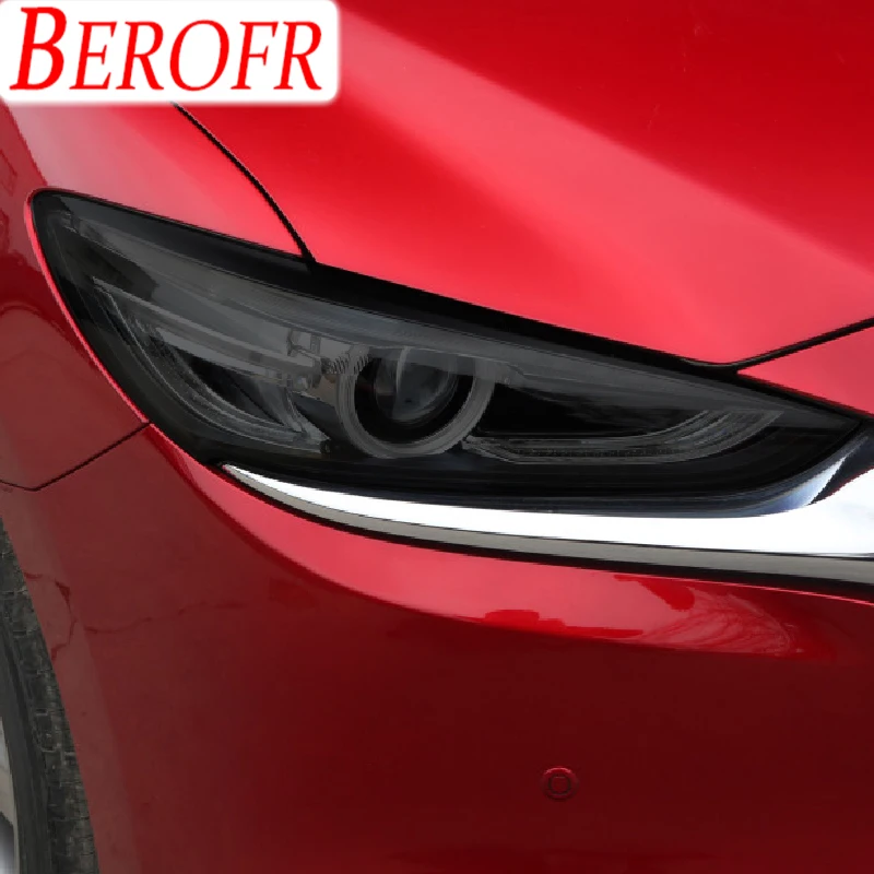 

Car Headlight Protection Tint Film Smoke Black Transparent TPU Sticker For Mazda 6 Atenza 2019 2020 Accessories