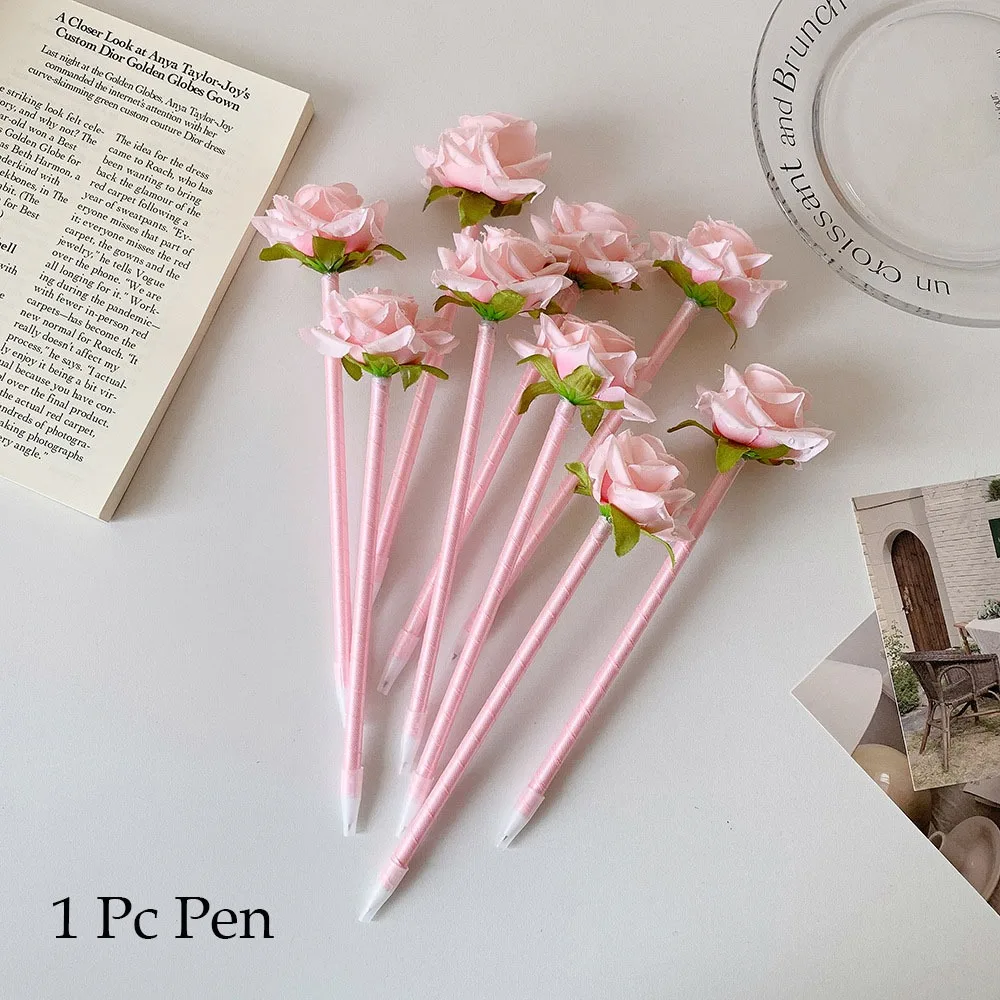 

Пластиковая шариковая ручка с цветочным принтом