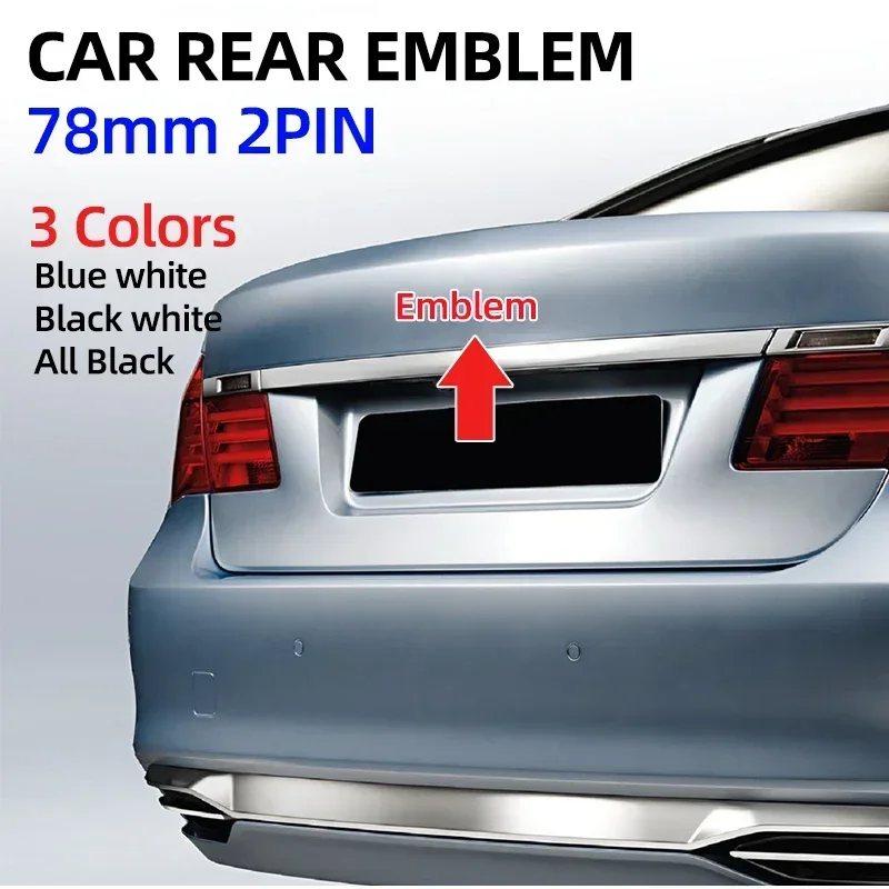 

1 шт. 78 мм Эмблема багажника заднего багажника значок для BMW 51141970248 E53 E66 2 булавки Серебряная основа алюминиевая наклейка синие белые аксессуары