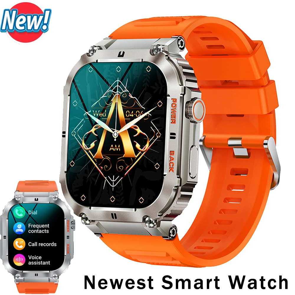 

K57 Pro Men Smart Watch 1.96inch 400mAh IP68 Waterproof Heart Rate Monitor Blood Oxygen Outdoor Timer Weather Sport Smartwatch