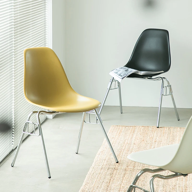 

Minimalist Vintage Dining Chairs Back Support Ergonomic Comfortable Designer Chairs Clear Cheap Office Sillas Household Items