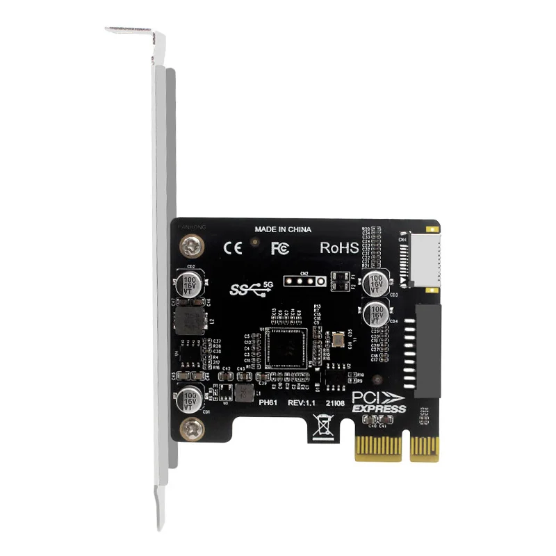 PCIe к USB 3 2 5 Гбит/с Тип E A ключ и 0 20-контактный разъем материнской платы