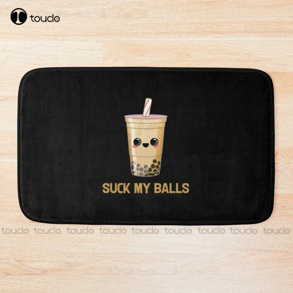 

Забавный коврик Boba Tea и My Balls для ванны, душа и ванной комнаты