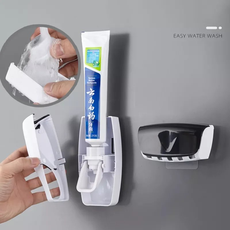 

Автоматический диспенсер для зубной пасты, 2022 держателей, Пылезащитная клейкая всасывающая настенная выжималка для зубной пасты для ванно...
